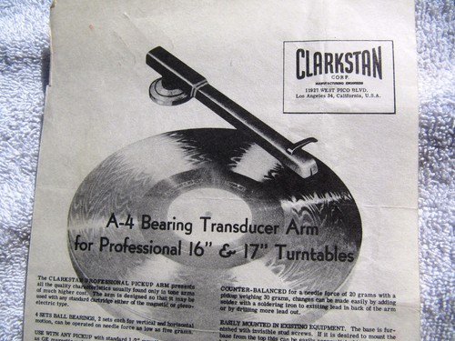 Clarkstan model 210 transducer - model,