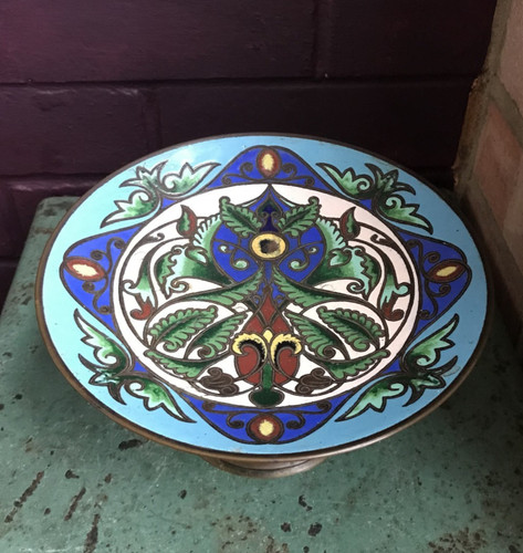 Antique bronze enamel - bronze, &