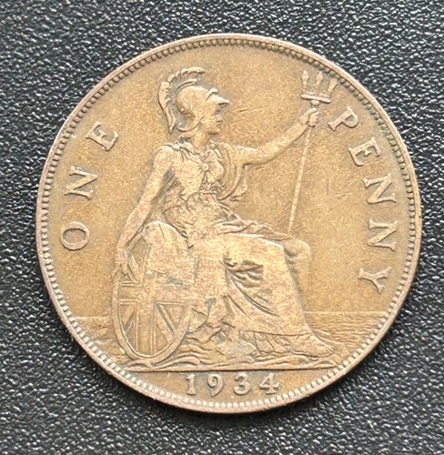 1934 one penny coin - 1934-,