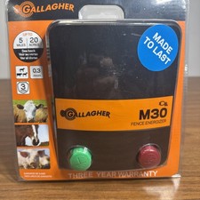 Gallagher G331434 Electric Fence Charger, M30, 0.3J, 110-Volt reaches 5miles NIB