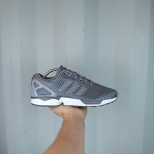 *WORNONCE* UK 8 - adidas ZX Flux Grey Mens Running Trainers Shoes Runner FV6556
