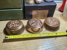 Copper Jelly Moulds X3 with