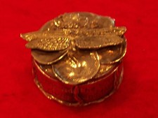 Vintage Silver Plated Dragonfly Trinket Box with Etched Poem by Silver Scenes