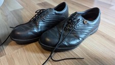Adidas Golf Shoes Mens Black Leather Vintage 90s  Size UK 8.5 Retro