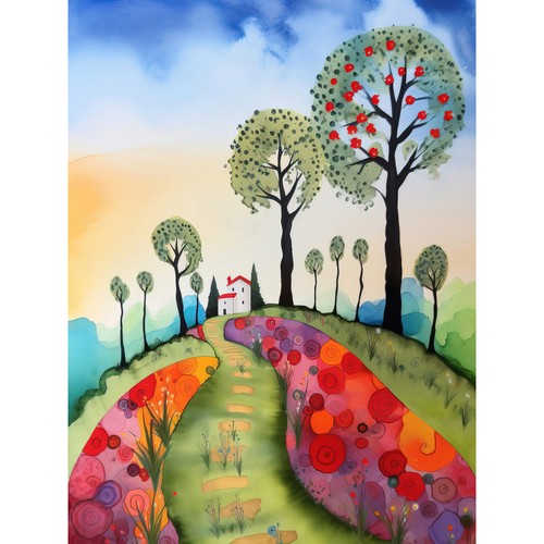 Countryside house path - countryside,