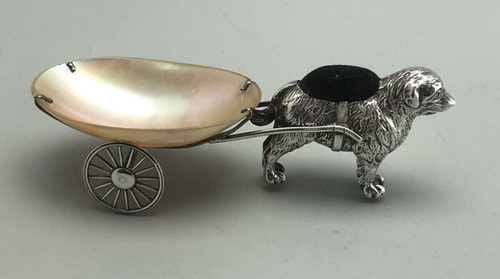 Rare silver dog cart - silver,
