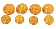 Vintage Lot of WW1 Kings Liverpool Regiment Buttons Brass Gold-C Pitt London.