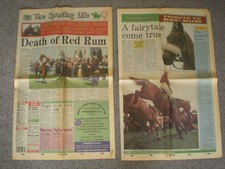 Sporting Life Newspaper Oct 19th 1995 RED RUM DEATH