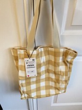 BNWT  Zara Yellow Checked Bag