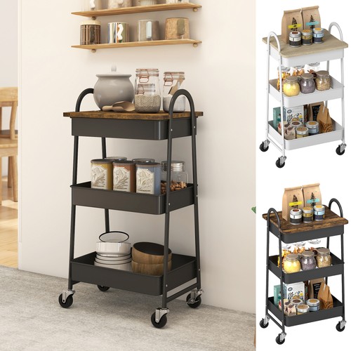Tier storage trolley on - 3-tier,