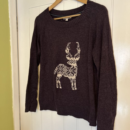 Fat face purple stag jumper - stag,