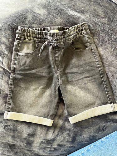 Boys grey denim shorts 6 - grey,