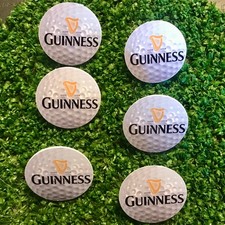 6 x 25mm  PLASTIC STUDDED GOLFBALL MARKERS  FREE U.K.P&P