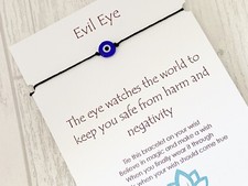 Evil Eye Wish Bracelet OR Anklet Friend Friendship Lucky Eye Mum Sister Gift