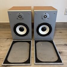 Pair of KAM Soundpack 2 DJ Sound System Speakers - Silver/Wood Finish TESTED