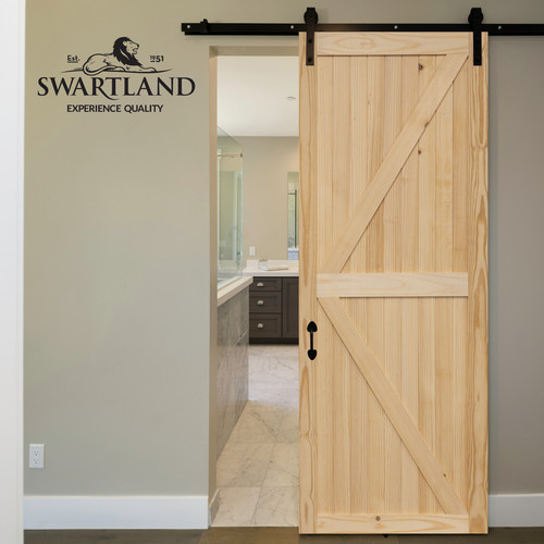 Sliding pine barn door - sliding,