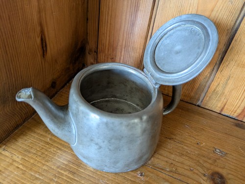 Antique pewter teapot - pewter,