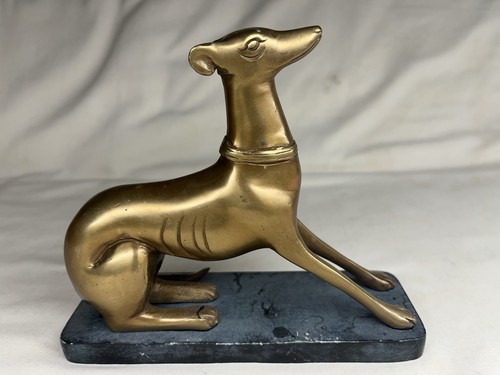 Bronze metal greyhound whippet - metal, greyhound/whippet