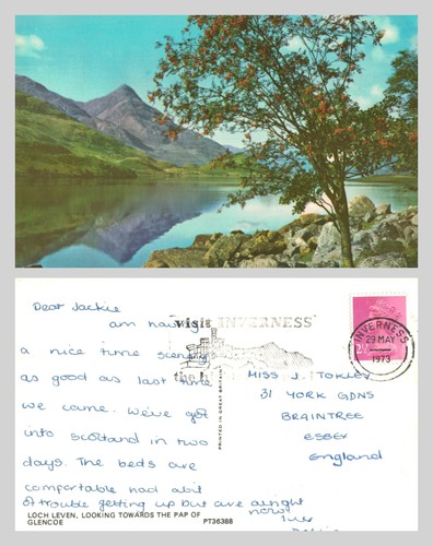 Vintage postcard loch leven - -,
