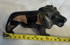 vintage, hand-carved lion
