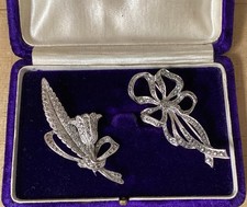 2 x Vintage Marcasite