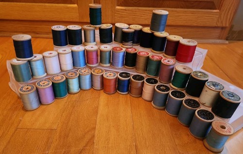 Lot wooden spools - spools, vintage