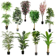 GIANT Artificial Realistic Trees and Plants 180cm - 240cm 6-8ft+ UK COMPANY