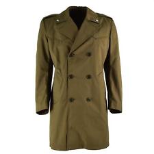 ORIGINAL ITALIAN ARMY TRENCHCOAT MILITARY ISSUE PLAIN COLOR KHAKI BLUE RAINCOAT