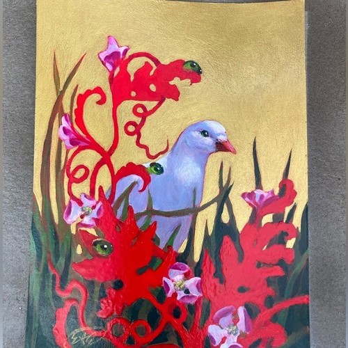 Original painting dove - original, bird