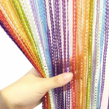 2PCS String Door Curtain Glitter Retro Plain Tassel Door Curtain for Living Room
