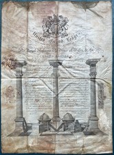 1874 Masonic Certificate