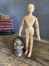 Antique Vintage Wooden Lay Figure Artists Mannequin Articulated Hand Carved