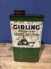 Vintage Wakefield Girling Piston Damper Oil Empty Tin , Castrol