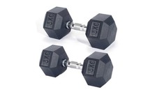 Pro fitness 15kg hex dumbbell - fitness,