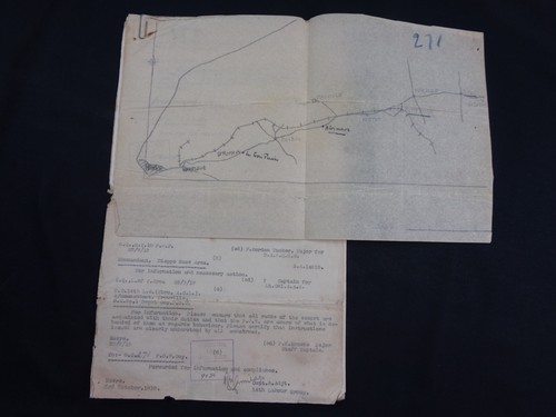 Ww1 map and document - and,