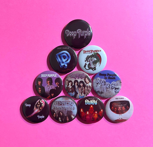 Deep purple button pin - deep, 1.25"