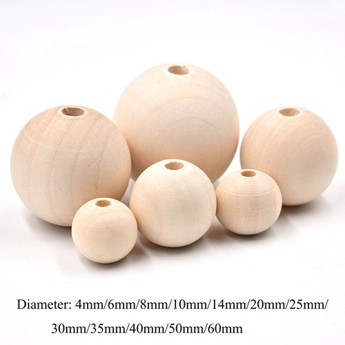 Natural wooden craft balls - craft,