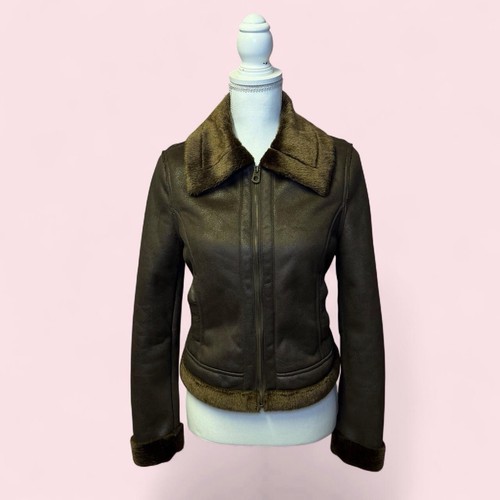 Vintage brown faux - faux, fur