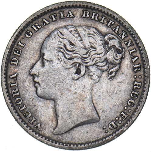 1887 shilling - (young, head)