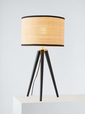 Brand New John Lewis Herschel Tripod Table Lamp, Walnut Finish