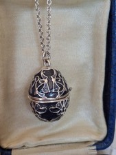 Enamel Egg Shaped Pendant With