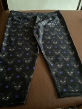 Lucy Locket Loves Activewear Cropped Leggings Black Cat 2xl