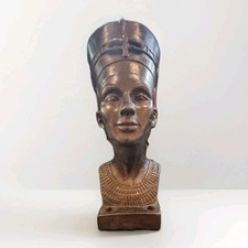 Vintage Bronze Bust of Queen Nefertiti of Egyptian Art