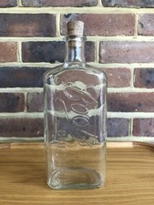 Vintage Boots The Chemist Glass Bottle. With cork. 21cm tall