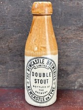 58957 Old Vintage Antique Printed Ginger Beer Bottle Stout NEWCASTLE BREWERIES