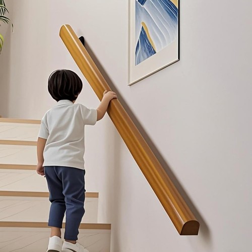 4ft wooden stair - 4ft, railing