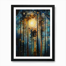 Gustav Klimt Print Sun Forest