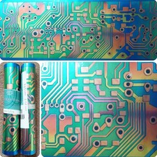 X2 1990s Vintage Wallpaper BORDERS Rolls Tech circuit games room computer foil