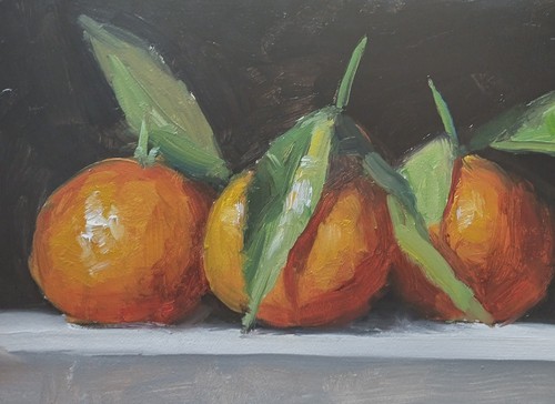Orange oiil painting - orange,