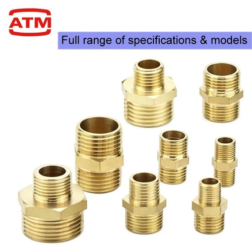 Brass hex nipple - hex, fitting